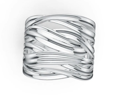 Sterling Silver Semi Mount Ring Setting Crossover Woven DHJ