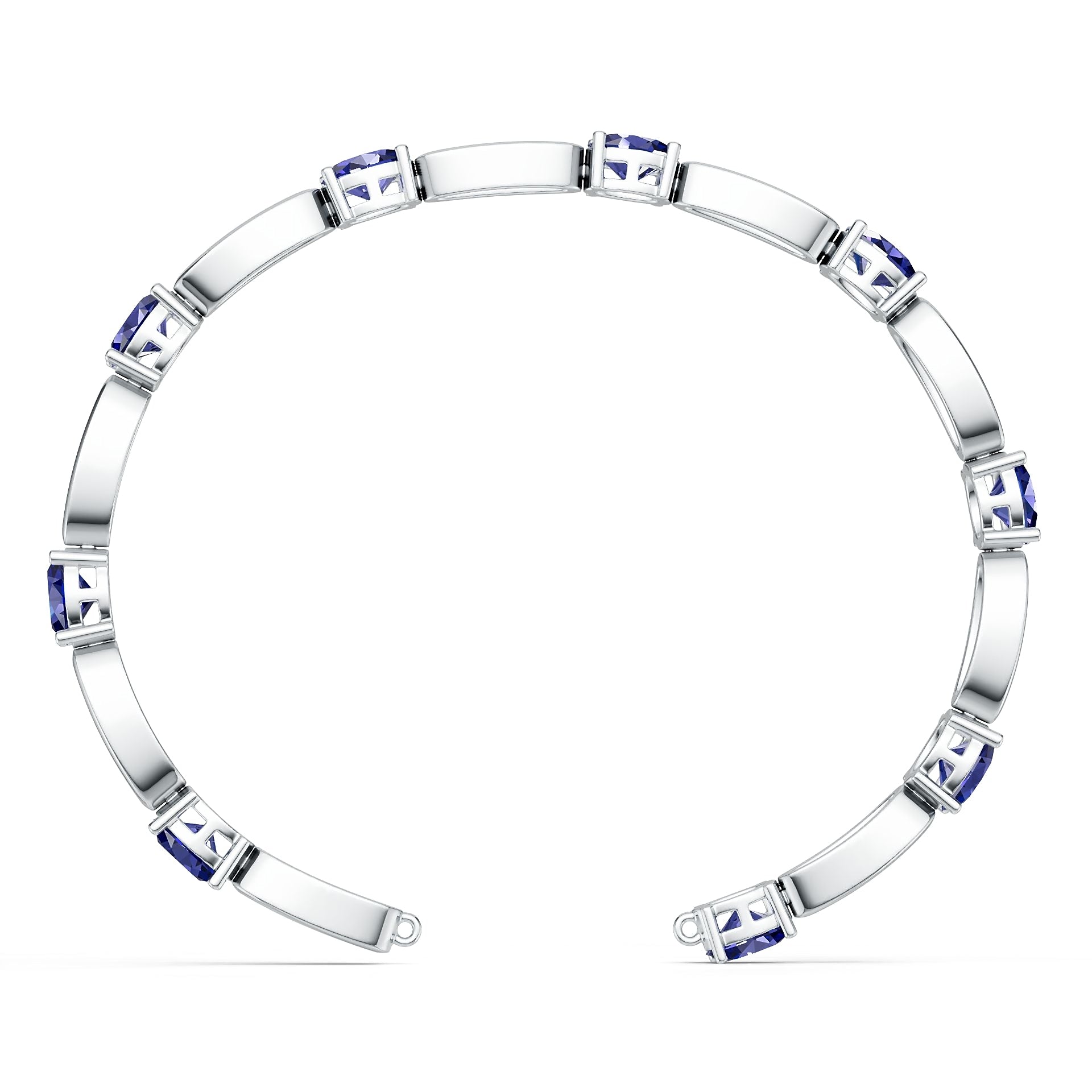 10K Gold Semi Mount Bracelet Setting Round Ro 7x5mm Syz Jewelry