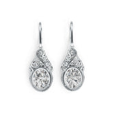 18K Gold Semi Mount Earrings Setting Oval OV 10X8mm DHJ