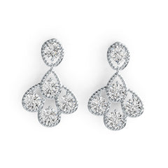 10K Gold Semi Mount Earrings Setting Round RD 6x6mm DHJ