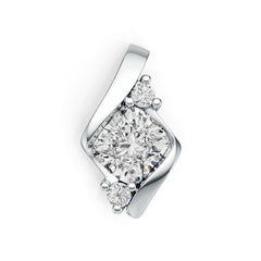 Sterling Silver Semi Mount Pendant Setting Cushion CU 7X7mm DHJ