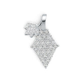 Sterling Silver Pendant with White Topaz or Moissanite Grapes Theme DHJ