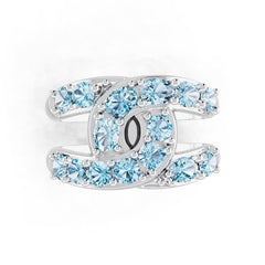 18K Gold Semi Mount Ring Setting Oval Ov 4x3mm Diamond Accent Syz Jewelry