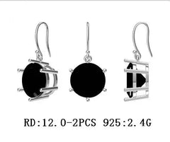 14K Gold Semi Mount Earrings Setting Round RD 12x2mm Dangle DHJ