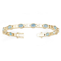 10K Gold Semi Mount Bracelet Setting Round Ro 5x4mm Syz Jewelry