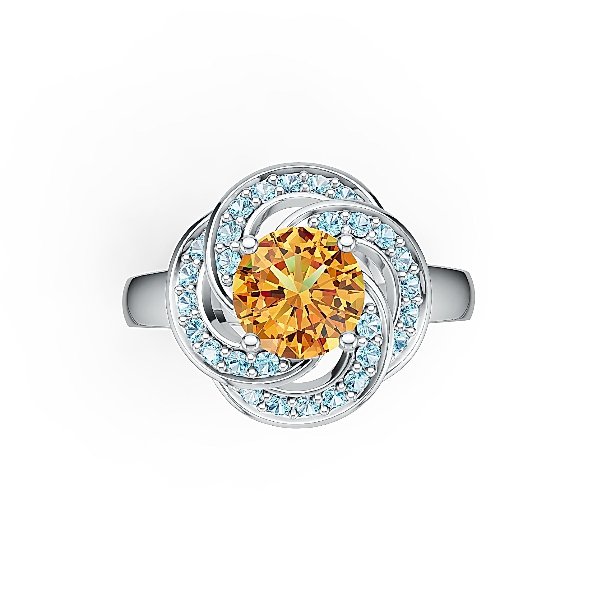 Sterling Silver Semi Mount Ring Setting Round RD 7X7MM DHJ