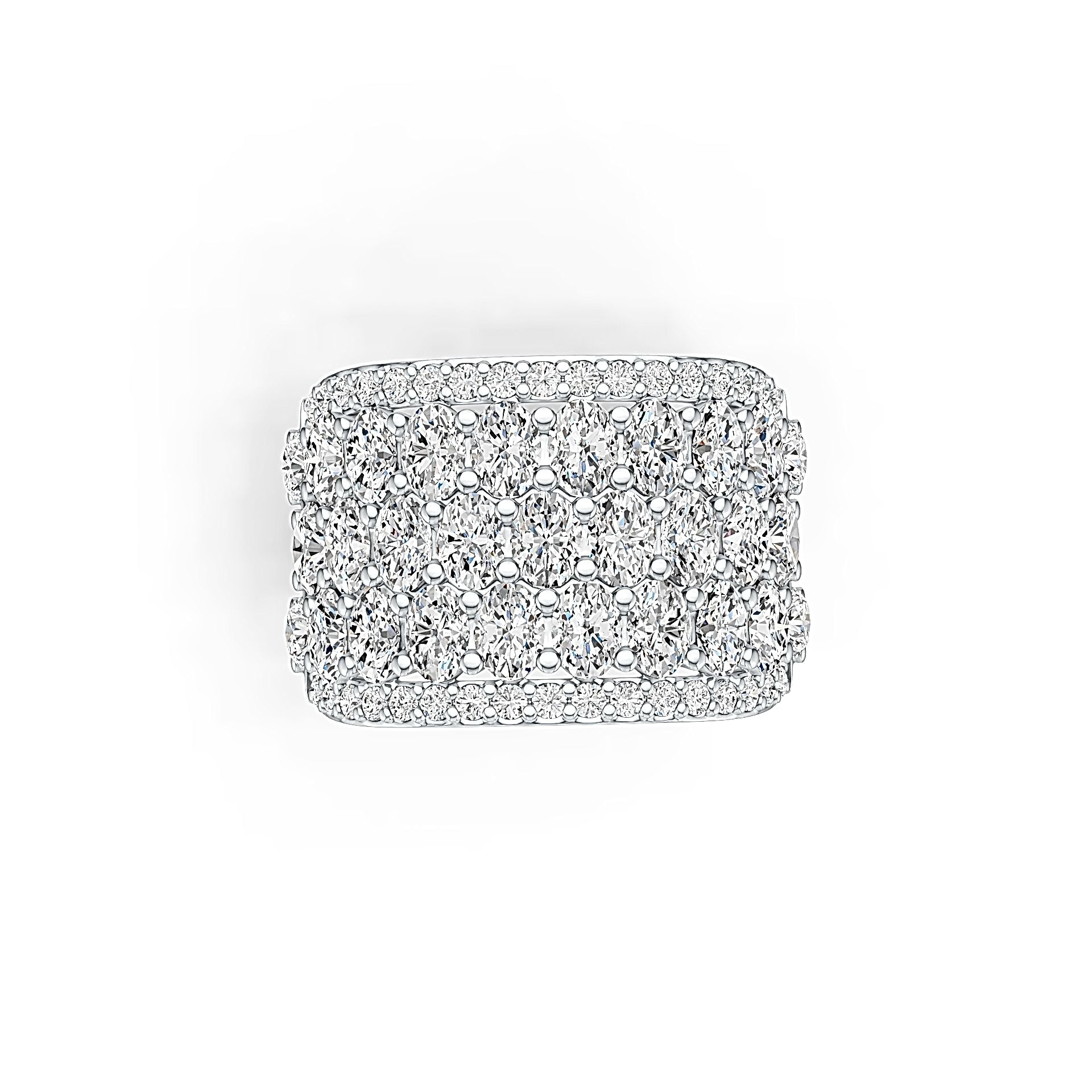 Sterling Silver Semi Mount Ring Setting Oval OV 4X3mm with White Topaz - Syzjewelry