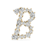 Platinum Semi Mount Pendant Setting Round Ro 4x3mm Diamond Accent Syz Jewelry