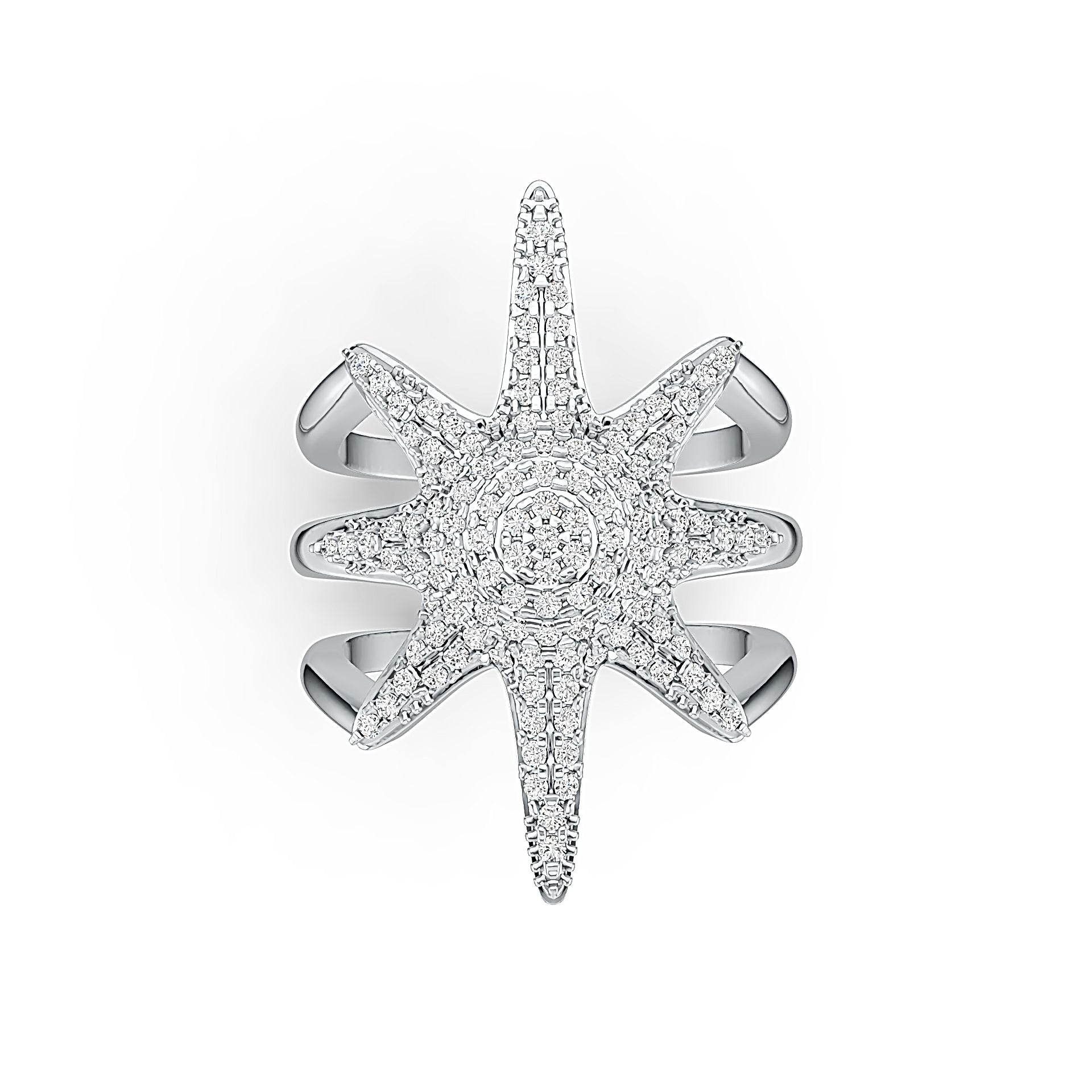 Sterling Silver Semi Mount Ring Setting Round RD 1.1mm DHJ