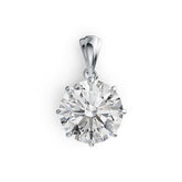 Sterling Silver Semi Mount Pendant Setting Round RD 13mm DHJ