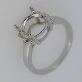 14K Gold Semi Mount Ring Setting Round RD 10x10mm Solitaire Diamond Accent Syzjewelry