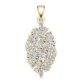 18K Gold Semi Mount Pendant Setting Pear Pe 4x3mm Diamond Accent Syz Jewelry
