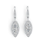 14K Gold Semi Mount Earrings Setting Oval OV 7X5mm with Diamond Accent DHJ