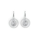 Platinum Semi Mount Earrings Setting Oval OV 10X8mm Diamond Accent DHJ