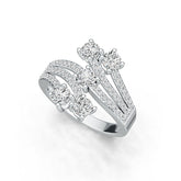 14K Gold Semi Mount Ring Setting Round RD 4x4mm Diamond Accent DHJ