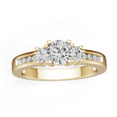 18K Gold Semi Mount Ring Setting Round Ro 6x6mm Diamond Accent Syz Jewelry