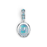 Sterling Silver Semi Mount Pendant Setting Oval OV 10X8mm Cabochon DHJ