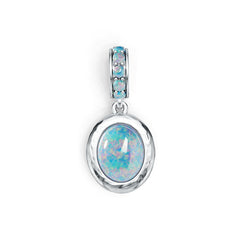Sterling Silver Semi Mount Pendant Setting Oval OV 10X8mm Cabochon DHJ