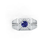 Men's Sterling Silver Semi Mount Ring Setting Round RD 6x6mm DHJ
