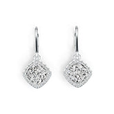 Sterling Silver Semi Mount Earrings Setting Cushion CU 8X8mm DHJ