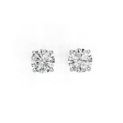 Sterling Silver Semi Mount Earrings Setting Round RD 5x5mm DHJ