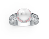 Sterling Silver Semi Mount Ring Setting Round RD 9X9MM DHJ