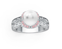 Sterling Silver Semi Mount Ring Setting Round RD 9X9MM DHJ