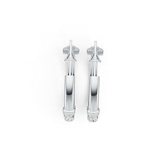 Sterling Silver Semi Mount Earrings Setting Oval OV 7X5mm - Syzjewelry