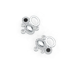 Sterling Silver Semi Mount Earrings Setting Round RD 2.4mm DHJ