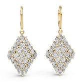 Platinum Semi Mount Earrings Setting Round Ro 3x3mm Diamond Accent Syz Jewelry