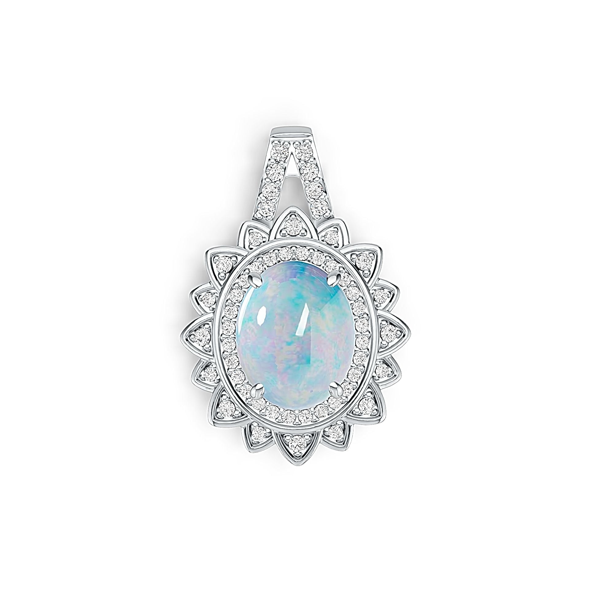 Sterling Silver Semi Mount Pendant Setting Oval OV 10X8mm DHJ