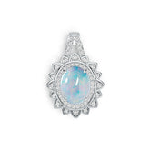 Sterling Silver Semi Mount Pendant Setting Oval OV 10X8mm DHJ