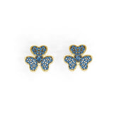 10K 14K Gold or Platinum Semi Mount Earrings Setting Round Rd Diamond Accent Syzjewelry