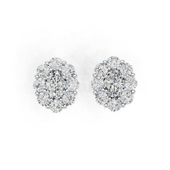 Sterling Silver Semi Mount Earrings Setting Oval OV 6X4mm DHJ