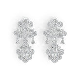 10K Gold Semi Mount Earrings Setting Pear PE 5X3mm Moissanite Accent DHJ