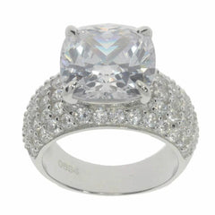 10K Gold Semi Mount Ring Setting Cushion CU 12X12mm Engagement Moissanite Accent DHJ