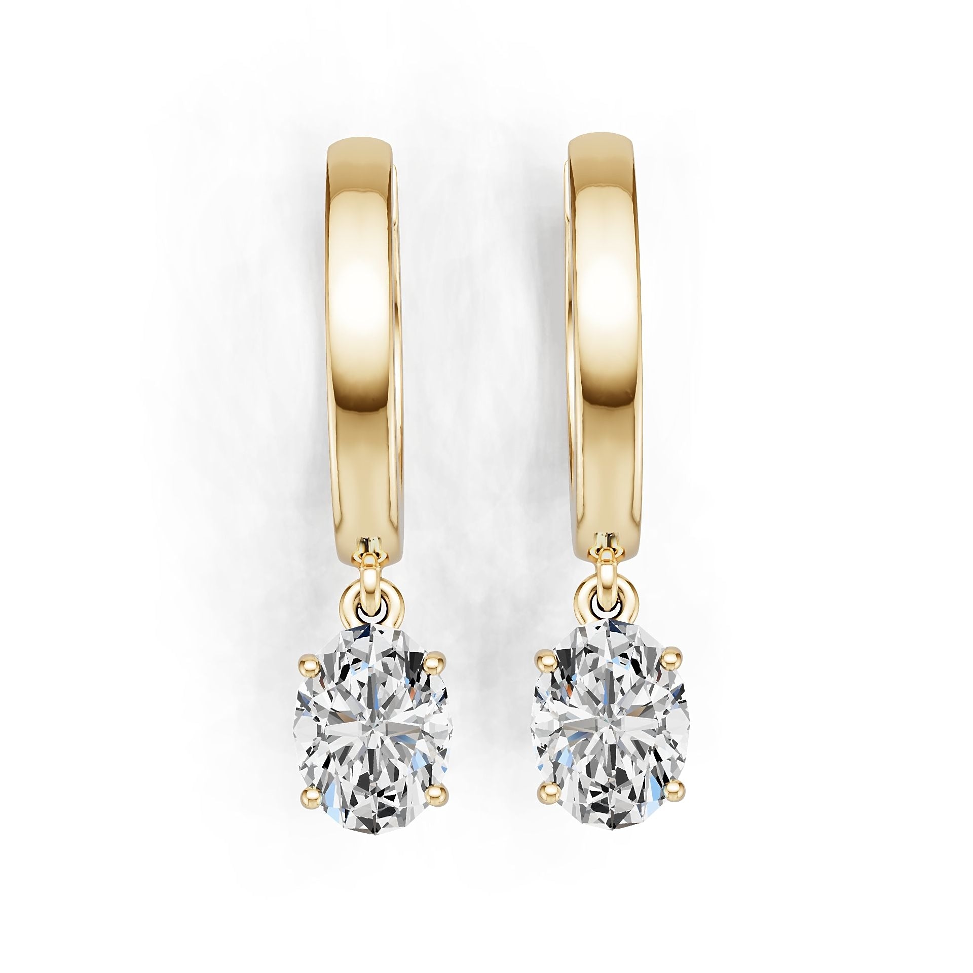 Platinum Semi Mount Earrings Setting Oval Ov 8x6mm Diamond Accent Syz Jewelry
