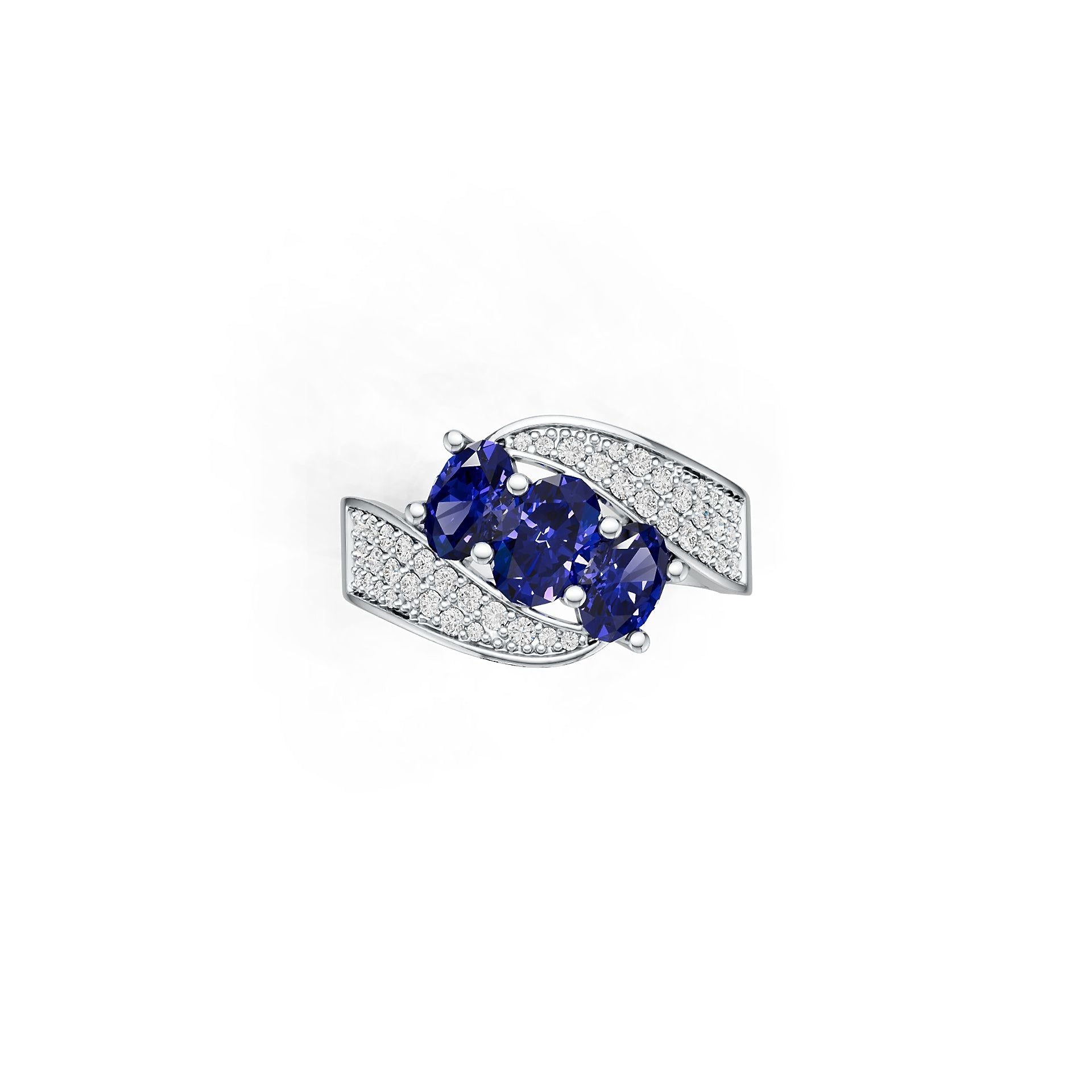 14K Gold Semi Mount Ring Setting Oval Ov 7x5mm Diamond Accent Syzjewelry