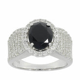 Platinum Semi Mount Ring Setting Oval OV 10x8mm Halo White Topa Diamond Accent Syzjewelry