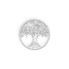 Sterling Silver Semi Mount Pendant Setting Round RD 4mm 3mm 2mm Tree Of Life Theme DHJ
