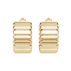 10K Gold Semi Mount Earrings Setting Round Ro 6x6mm Syz Jewelry