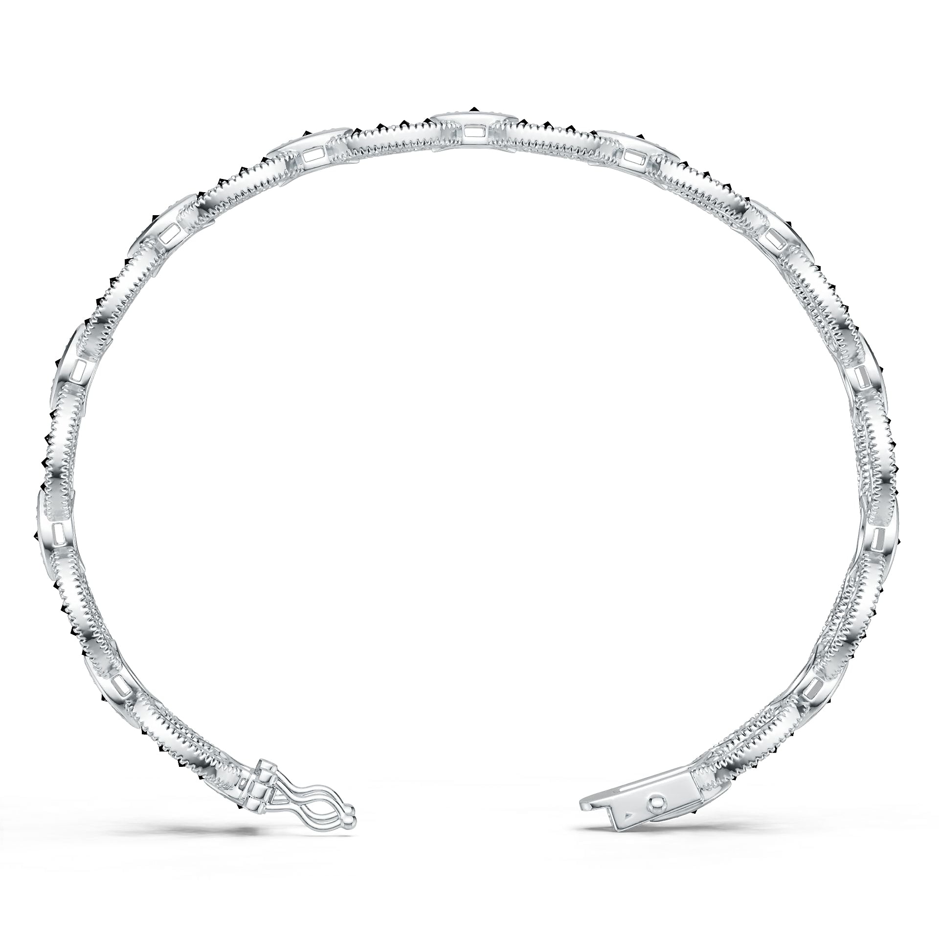 14K Gold Semi Mount Bracelet Setting Round Ro 2x2mm Diamond Accent Syz Jewelry