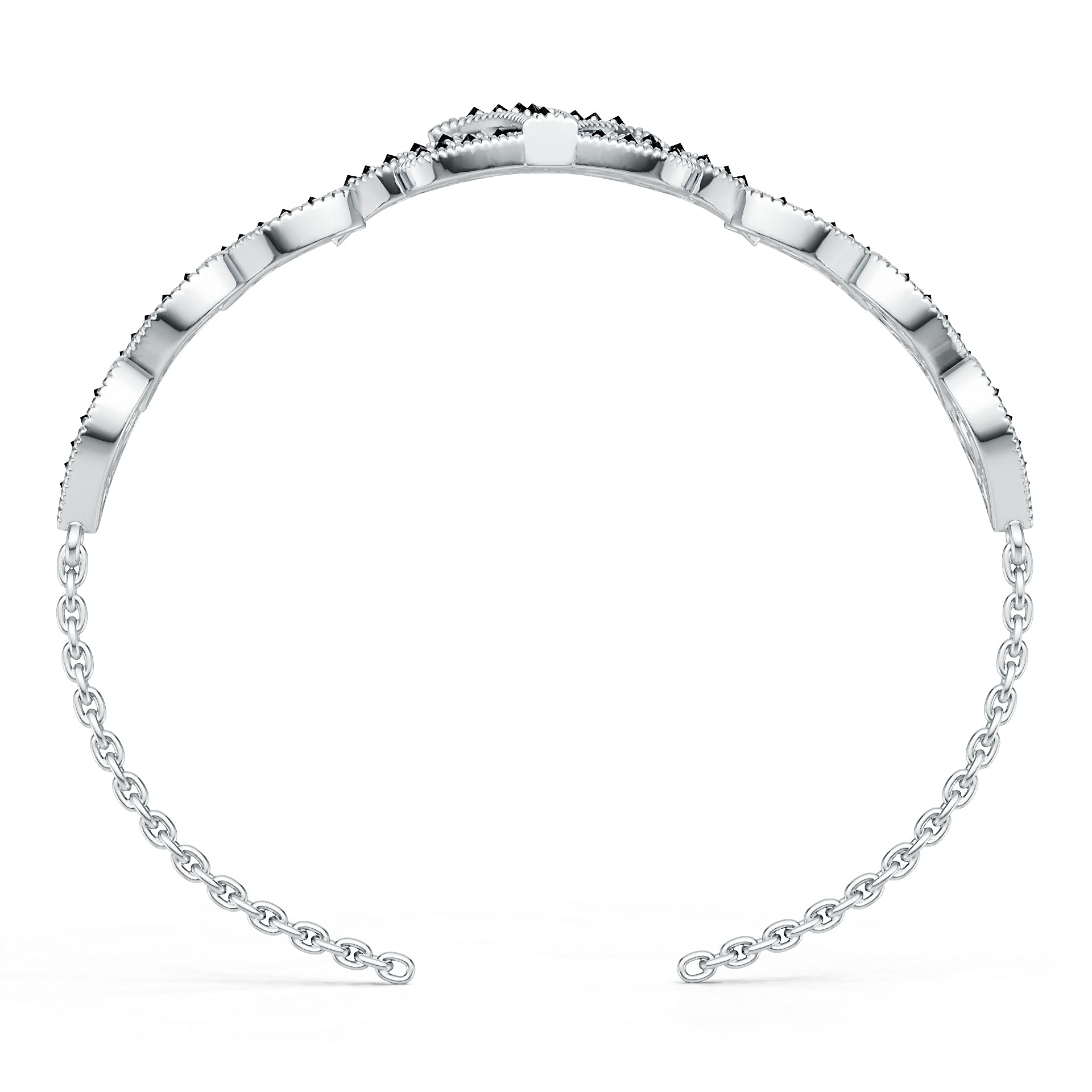 14K Gold Semi Mount Bracelet Setting Round Ro 1x1mm Diamond Accent Syz Jewelry