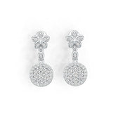 10K Gold Semi Mount Earrings Setting Round RD 2.5mm Moissanite Accent DHJ