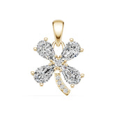 18K Gold Semi Mount Pendant Setting Pear Pe 5x5mm Diamond Accent Syz Jewelry