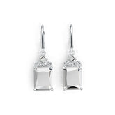 Sterling Silver Semi Mount Earrings Setting Emerald OCT 11X9mm DHJ