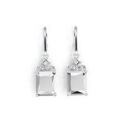 Sterling Silver Semi Mount Earrings Setting Emerald OCT 11X9mm DHJ