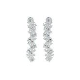 10K Gold Semi Mount Earrings Setting Oval OV 5X4mm with Moissanite Accent DHJ