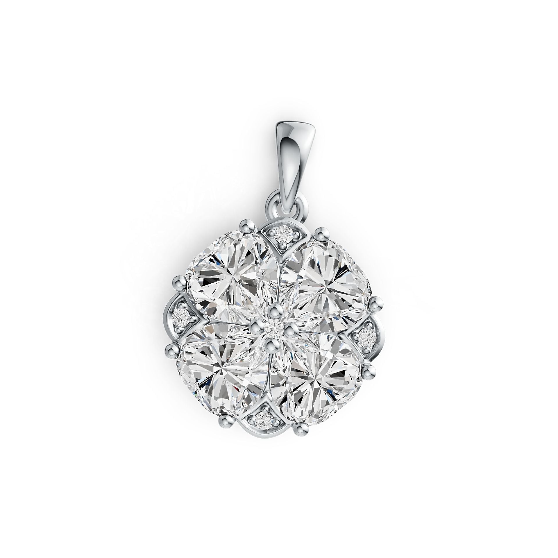 Sterling Silver Semi Mount Pendant Setting Heart HT 7X7mm DHJ