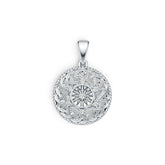 Sterling Silver Pendant Starburst Celtic Knot Compass Theme DHJ